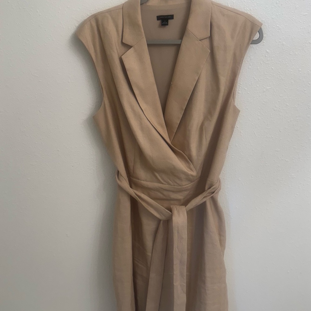 Ann Taylor Tan Sleeveless Dress